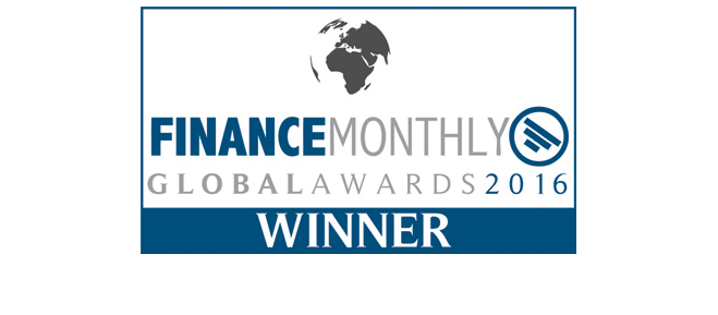 Winner - finance Monthly Global Award 2016
